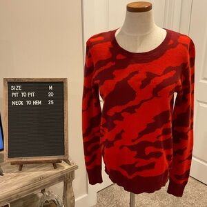 Red camo sweater